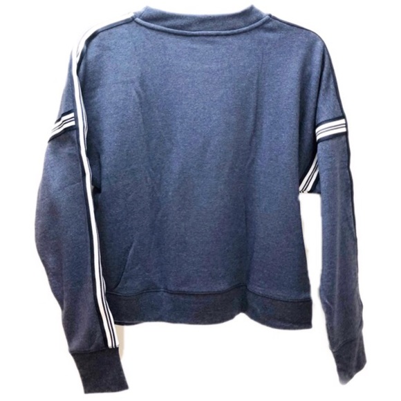 J. Crew Racing Stripes Crew Neck Sweatshirt Size M - Picture 4 of 5